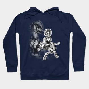 Goth Dilophosaur Hoodie